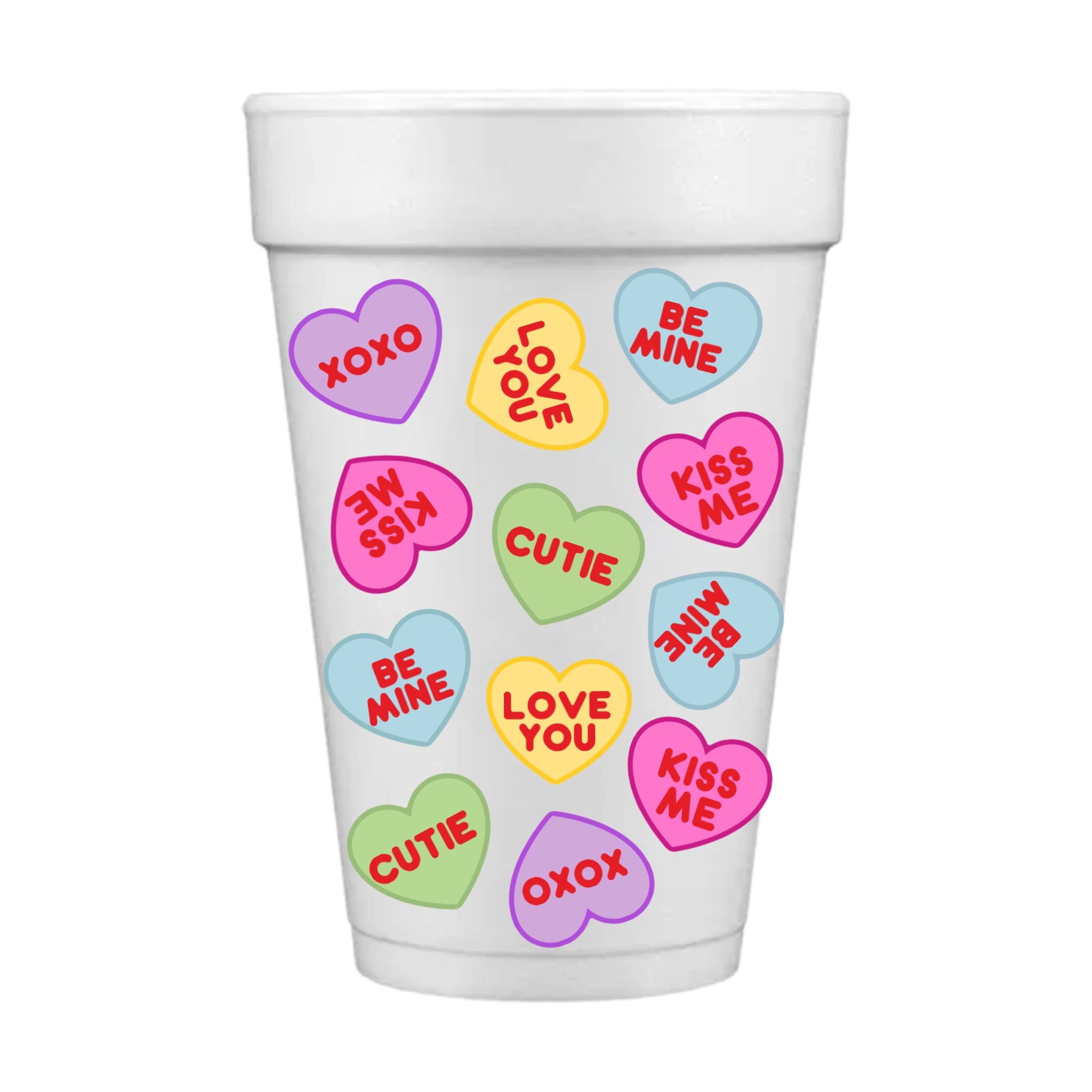 CANDY HEARTS : STYROFOAM CUP SLEEVE – MadHouse Designs