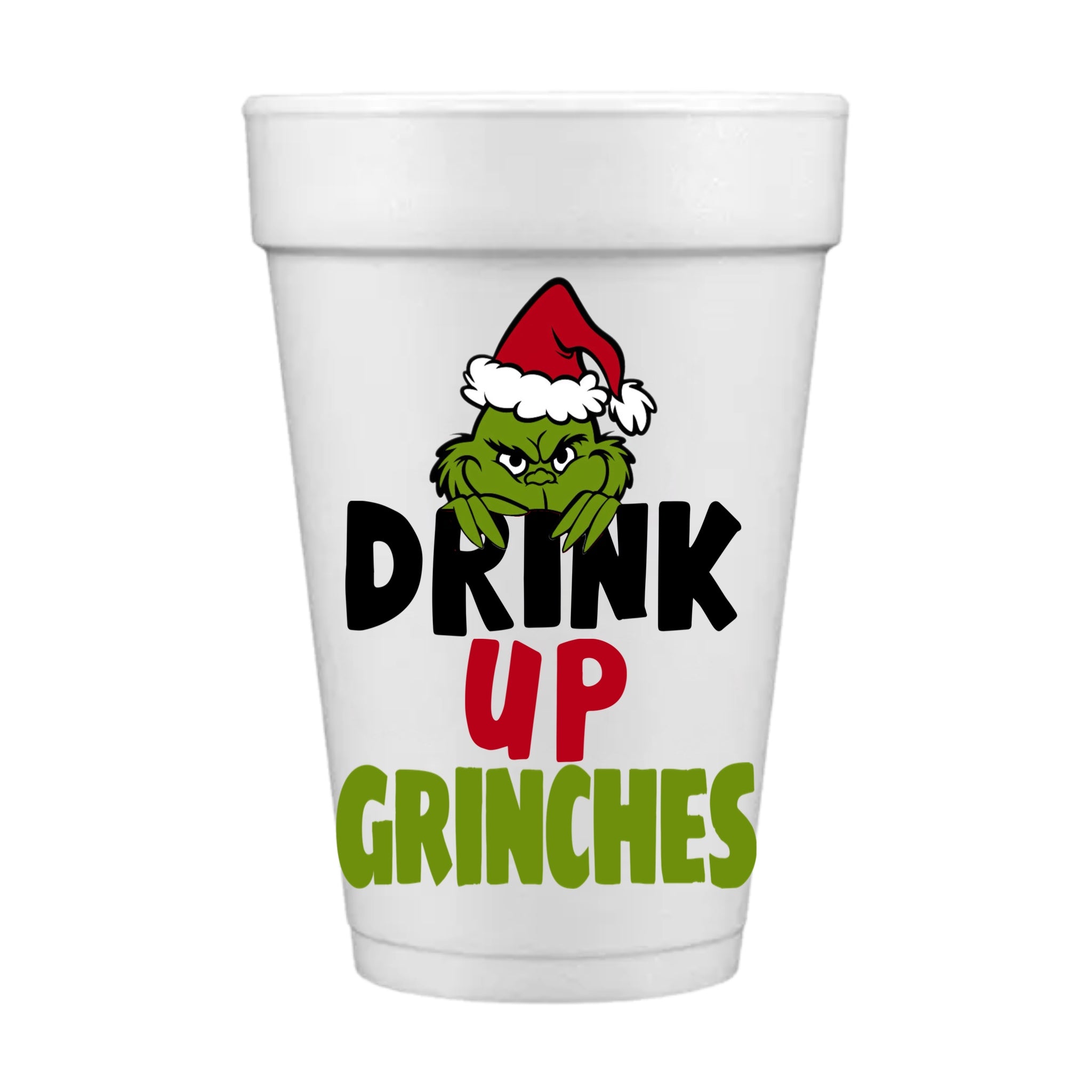 Drink Up Grinches Christmas Cups-10ea/16oz Styrofoam Christmas Party C –  Preppy Mama